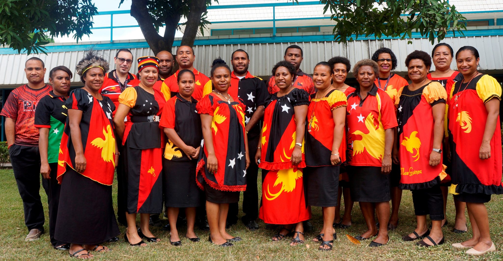 Air Niugini staff celebrating PNG’s 41st Independence anniversary