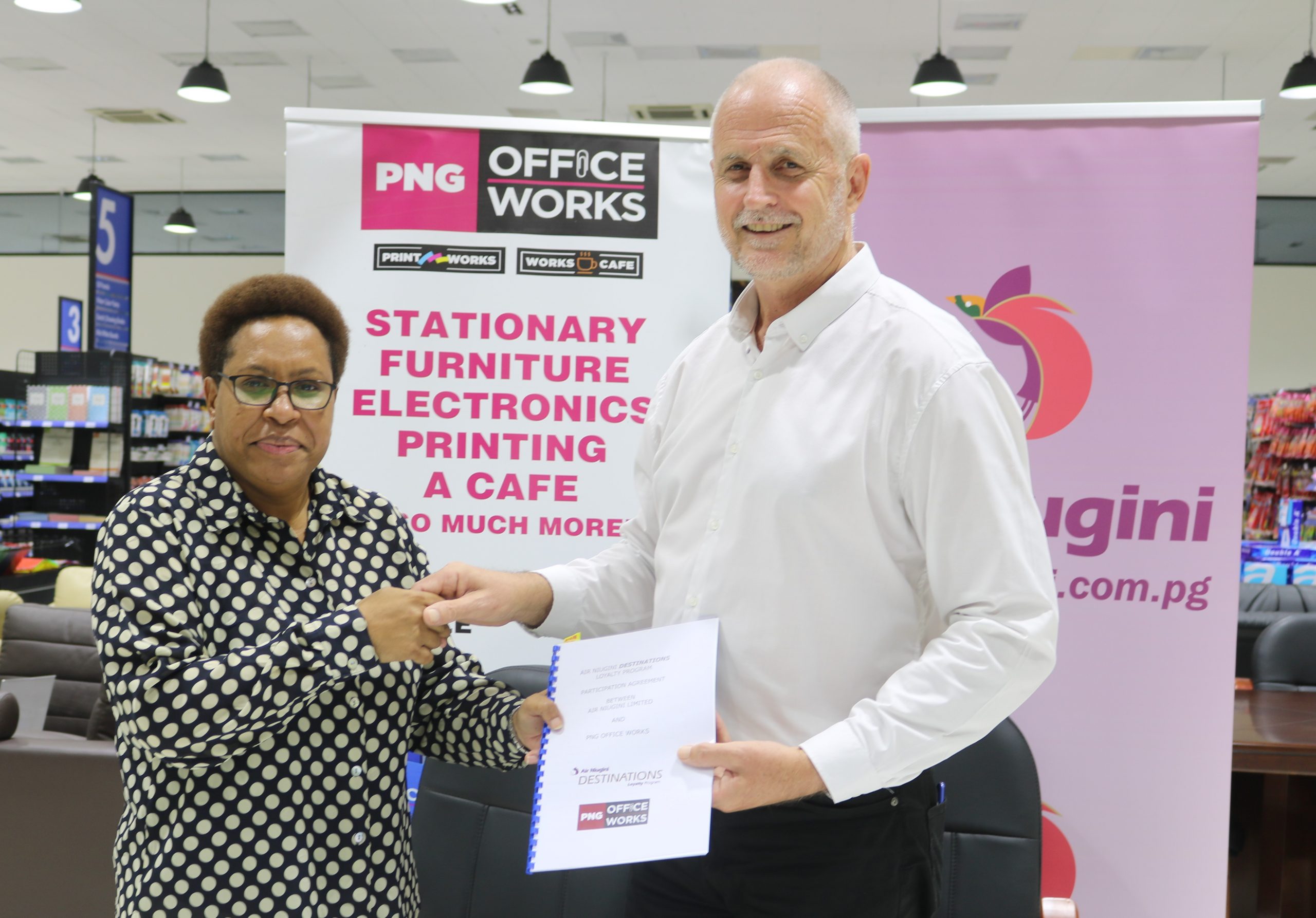 AIR NIUGINI DESTINATIONS PARTNERS WITH PNG OFFICE WORKS