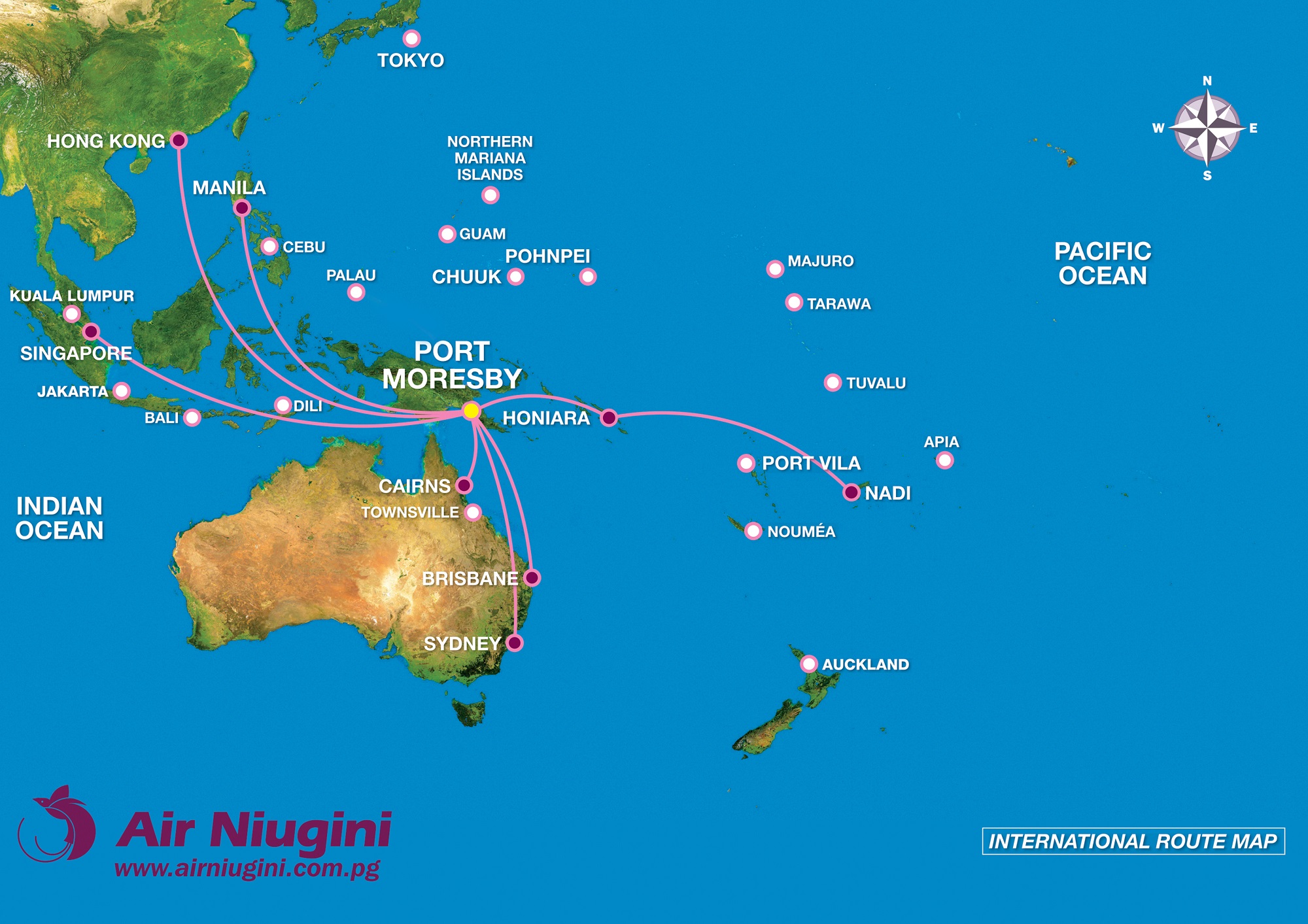 Air Niugini Domestic Routes
