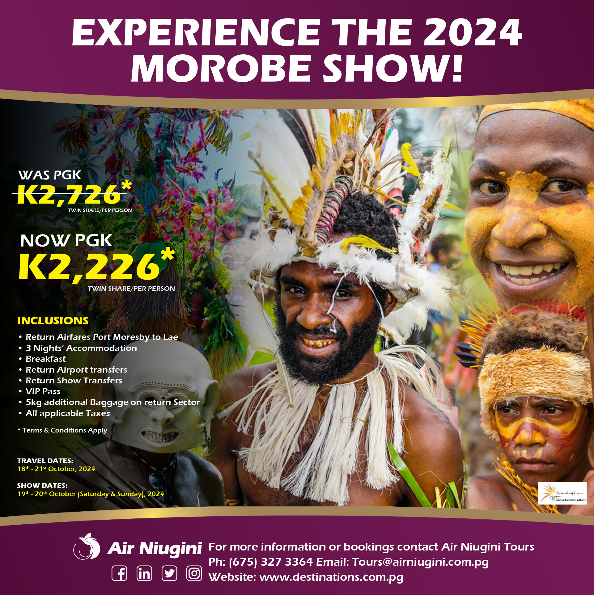 PXT1425 MOROBE SHOW 2024 PACKAGE FB 1926 x - Air Niugini